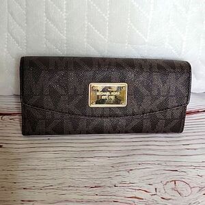 MICHAEL KORS Signature Brown Wallet